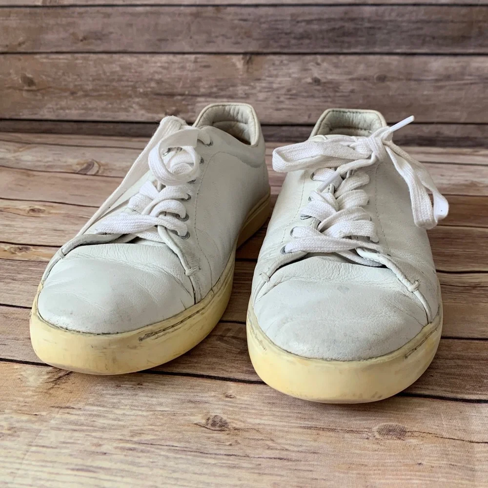 Rag & Bone White Leather Sneakers - Picture 2 of 8